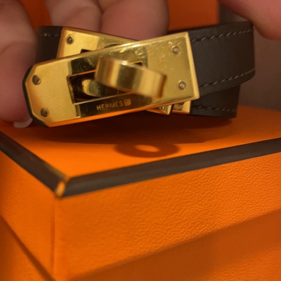 Excellent brown swift Kelly double tour bracelet - Picture 4 of 8